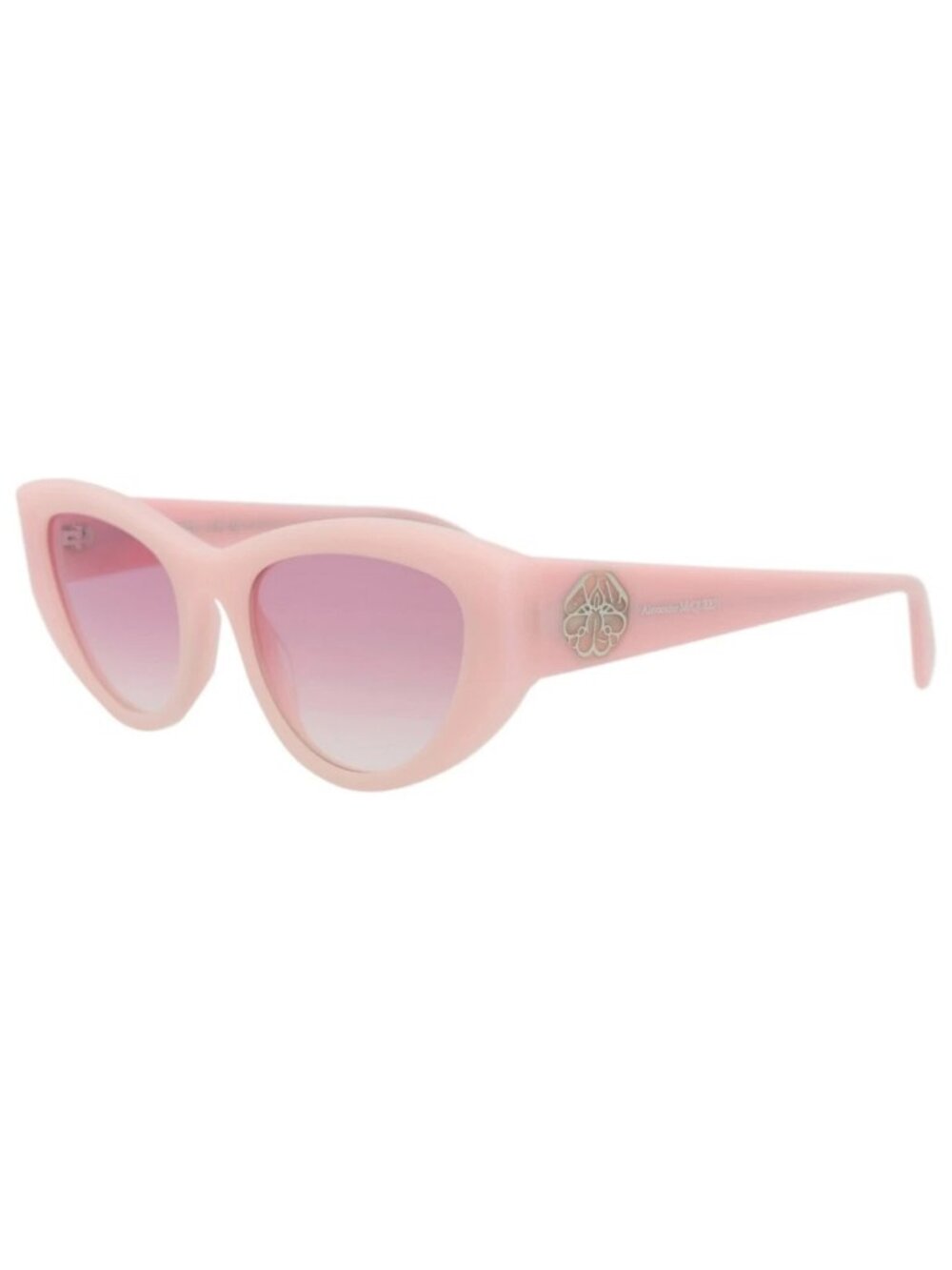New Alexander McQueen Women's Sunglasses Cat Eye Acetate Frame Pink
